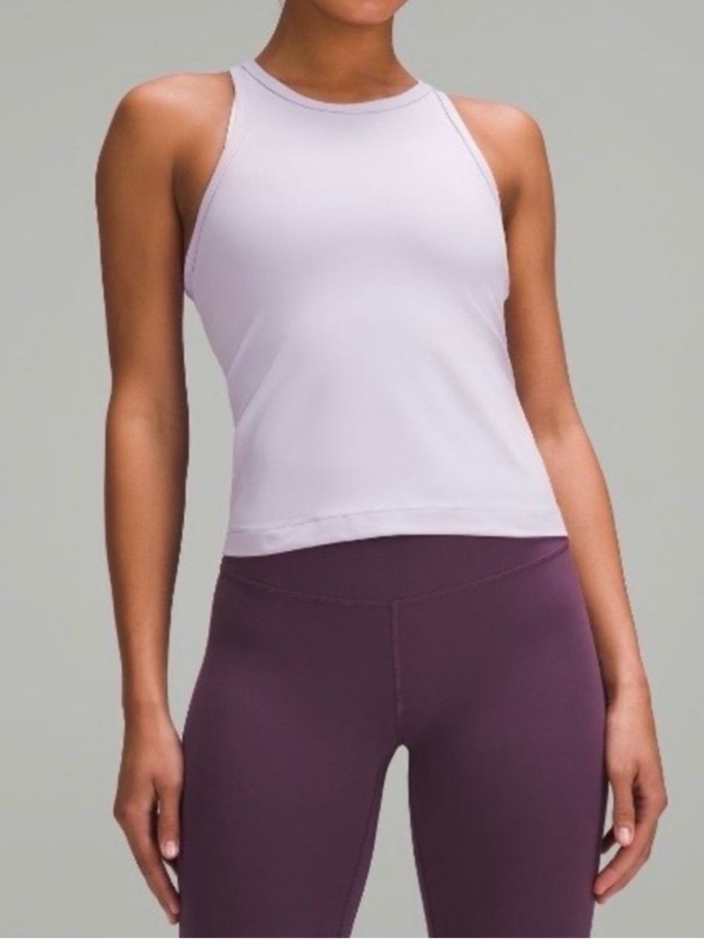 Lululemon high neck lavender tank size 8